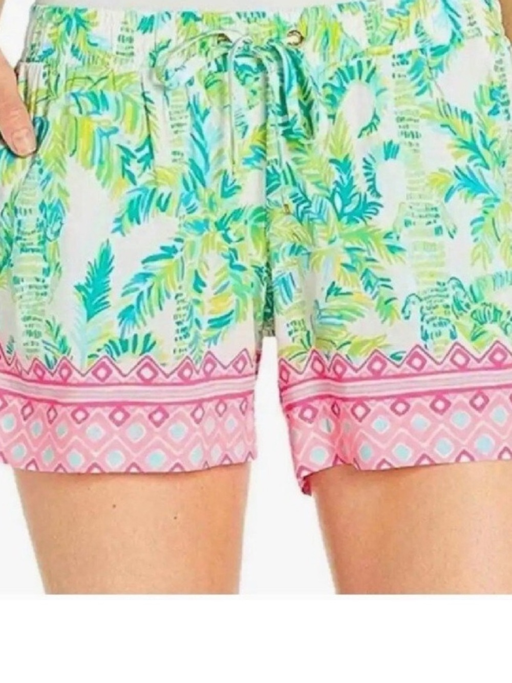 Lilly Pulitzer Katia Shorts Fresh Citrus Keep Palm Engineered Size Med